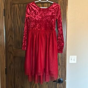 Girls Christmas’s Dress, crushed velvet!!!!
